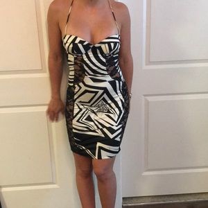 Black and white stripe dress